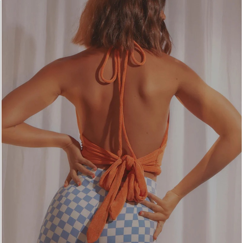 ❌ SOLD ❌ Peppermayo “The Tour” Orange Halter Top - Picture 2 of 3